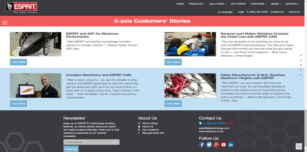 ESPRIT CAD/CAM Software Unveils Innovative New Website and Branding